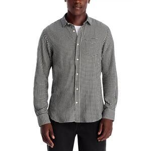 Officine Générale Men Long Sleeve Printed Shirt Black Size M 0671